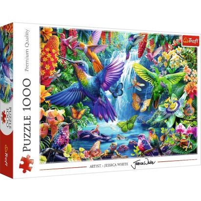 Puzzle Trefl 1000 piese Colibri Tropicali, multicolor, 12+ ani