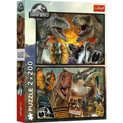 PUZZLE TREFL 2X200 JURRASIC WORLD LUME PREISTORICA