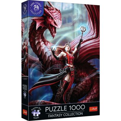 Puzzle Trefl 1000 piese Premium Plus Fantasy Vrăjitoarea Scarlet și Dragonul