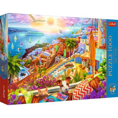 Puzzle 1000 piese Trefl Premium Plus Tea Time in Santorini