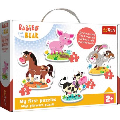 Puzzle copii Trefl Baby Clasic La Ferma, 14 piese, 2+ ani