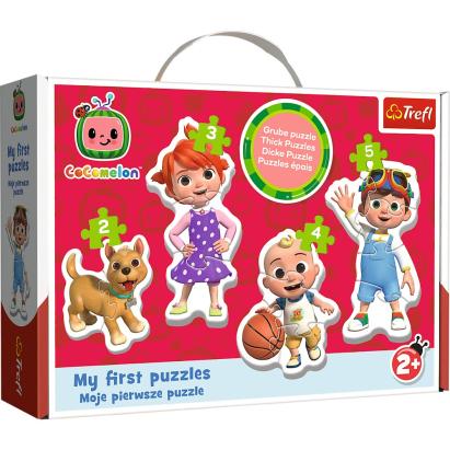 Puzzle Trefl Baby Cocomelon la joacă, 14 piese, pentru copii 2+ ani