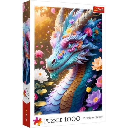 Puzzle Trefl 1000 piese Dragonul Colorat, multicolor, 12+ ani