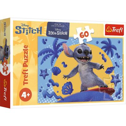 Puzzle Trefl 60 piese Disney Lilo & Stitch, O zi cu Stitch