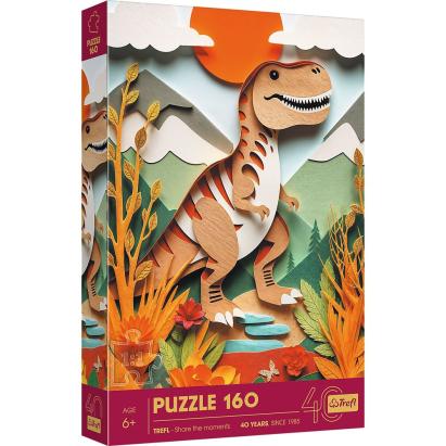 Puzzle Trefl 160 piese Paper Art 3D cu dinozaur pentru copii 6+