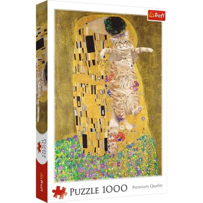 Puzzle Trefl 1000 piese Purrfect Kiss, multicolor, 12+ ani