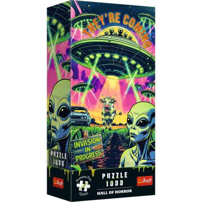 Puzzle Trefl 1000 piese Premium Plus, Sala Groazei cu OZN-uri