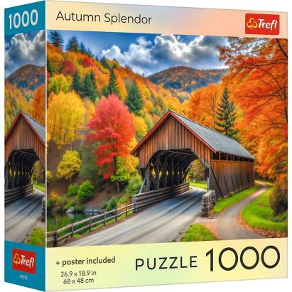 Puzzle Trefl 1000 piese Splendoarea Toamnei, cu poster inclus