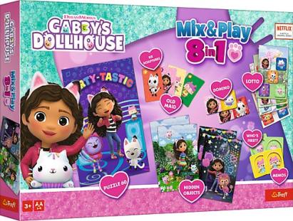 Joc educativ 8 in 1 Trefl Gabby's Dollhouse pentru copii 3+ ani