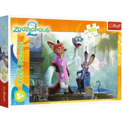 Puzzle Trefl 100 piese Disney Zootropolis pentru copii 5+
