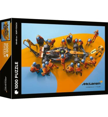 PUZZLE TREFL 1000 SOFT TOUCH FORMULA1 MCLAREN CEA MAI RAPIDA OPRIRE LA BOXE INREGISTRATA IN RECORD MONDIAL