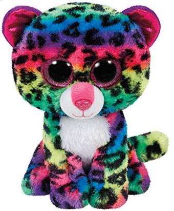 Jucărie de plus TY Dotty, leopard multicolor, 15 cm, moale