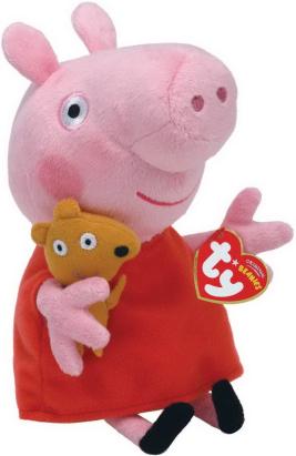 Jucarie de plus Ty Peppa Pig 15 cm, moale si originala