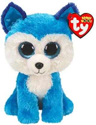 Jucarie de plus TY Beanie Boos, catelus albastru, 15 cm