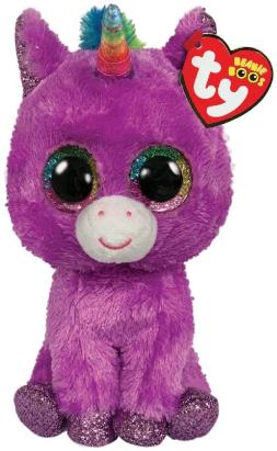 Jucărie de pluș Ty Beanie Boos Rosette, unicorn multicolor, 15 cm