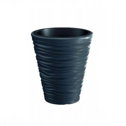 Ghiveci decorativ de flori, rotund, antracit, 18/37 L, 38.8x43.6 cm, Sand GartenVIP DiyLine