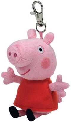 Breloc din plus TY Peppa Pig Beanie Bellies 8,5 cm, multicolor