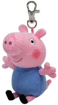 Breloc din plus Ty George Peppa Pig Beanie Bellies, 8,5 cm