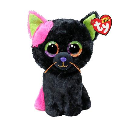 Pisică de pluș Ty Beanie Boos neagră, 15 cm, moale și adorabilă