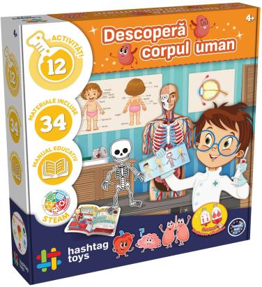 Joc educativ Descoperă corpul uman cu 12 activități interactive, 4+ ani