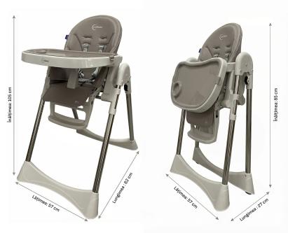 MIILUNA SCAUN DE MASA PLIABIL ANDROMEDA, GREY