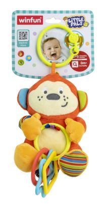 Zornăitoare cu inele Maimuță Winfun, jucărie senzorială 0 luni+