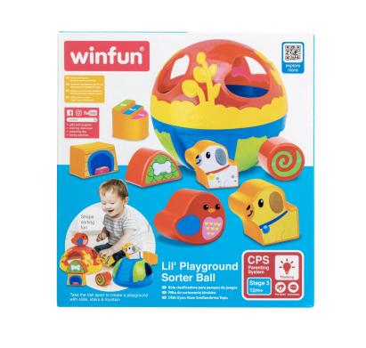 Jucarie de sortat bila Winfun, educativa, cu forme colorate, 12 luni+
