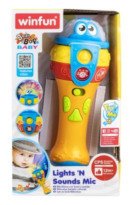Microfon interactiv Winfun pentru copii, cu sunete, lumini si ritmuri