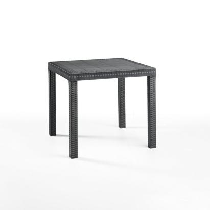 Masă de grădină Leziter Diana din plastic grafit, 80x80x74 cm