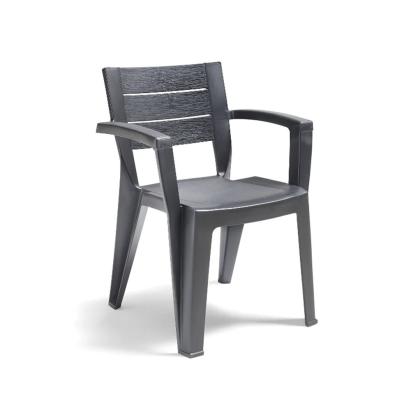 Scaun de grădină din plastic Leziter Milla, grafit, 60x58x79 cm