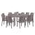 Set mobilier de grădină Leziter Letta 10+1, cappuccino, masă extensibilă