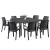 Set mobilier de grădină Leziter Letta 8+1 cu masă extensibilă, grafit