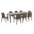 Set mobilier de grădină Leziter Letta II 8+1, cappuccino, masă extensibilă