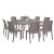 Set mobilier de grădină Leziter Monza 8+1, cappuccino, masă extensibilă