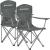 SONGMICS Set 2 scaune pliabile camping cu suport bauturi, husa transport, 150 kg, 54x86x97 cm, gri Household NewTrend