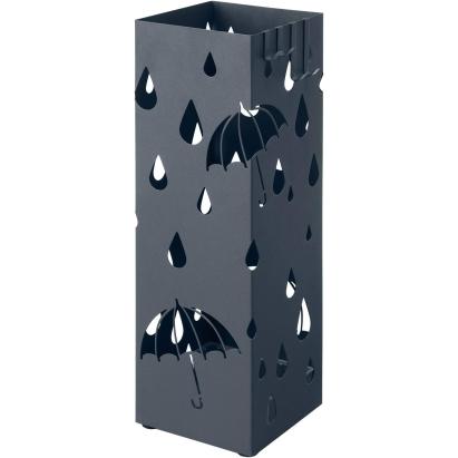 SONGMICS Suport metalic pentru umbrele, cu carlige si tava de picurare, 16x16x49cm, gri Household NewTrend