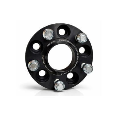 Distantier janta auto 20 mm 5x114.3 centrare 64.1 prindere dubla cu piulite M14x1.5 aluminiu forjat negru Cod: DST3035