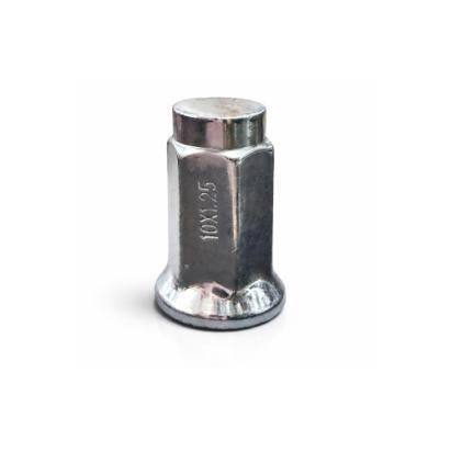 Piulita roata ATV cromata M10x1.25 baza plata auto Cod: 17301