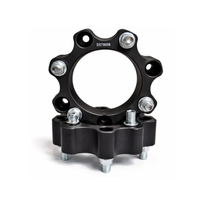 Distantier ATV 30 mm 4x136 centrare 120 cu 8 piulite M12x1.5 set 2 bucati aluminiu forjat negru Cod: DST8009