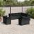 Set canapele de grădină cu perne, 11 piese, negru, poliratan GartenMobel Dekor