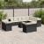 Set mobilier de grădină cu perne, 13 piese, negru, poliratan GartenMobel Dekor
