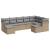 Set canapele de grădină, 9 piese, cu perne, bej, poliratan GartenMobel Dekor