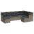 Set canapele de grădină, 9 piese, cu perne, gri, poliratan GartenMobel Dekor