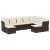 Set canapele de grădină cu perne, 9 piese, maro, poliratan GartenMobel Dekor