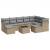 Set canapele de grădină cu perne, 10 piese, bej, poliratan GartenMobel Dekor