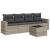 Set canapele de grădină cu perne, 5 piese gri deschis poliratan GartenMobel Dekor