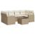 Set canapele de grădină, 7 piese, cu perne, bej, poliratan GartenMobel Dekor
