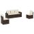 Set canapele de grădină cu perne, 5 piese, maro, poliratan GartenMobel Dekor