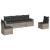 Set canapele de grădină cu perne, 6 piese gri deschis poliratan GartenMobel Dekor