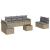 Set canapele de grădină, 9 piese, cu perne, bej, poliratan GartenMobel Dekor